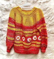 Autumn Daisy Jumper Crochet Pattern PDF - Instant Download - cosy creations 24