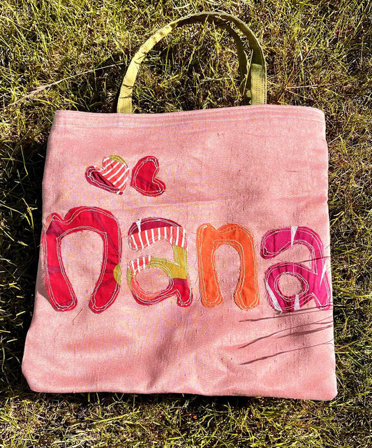 personalised Nana handmade cotton tote bag - cosy creations 24