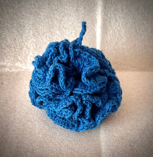 Hand - Crocheted 100% Cotton Shower Pouf – Natural, Eco - Friendly Bath Scrubber for Gentle Exfoliation - cosy creations 24