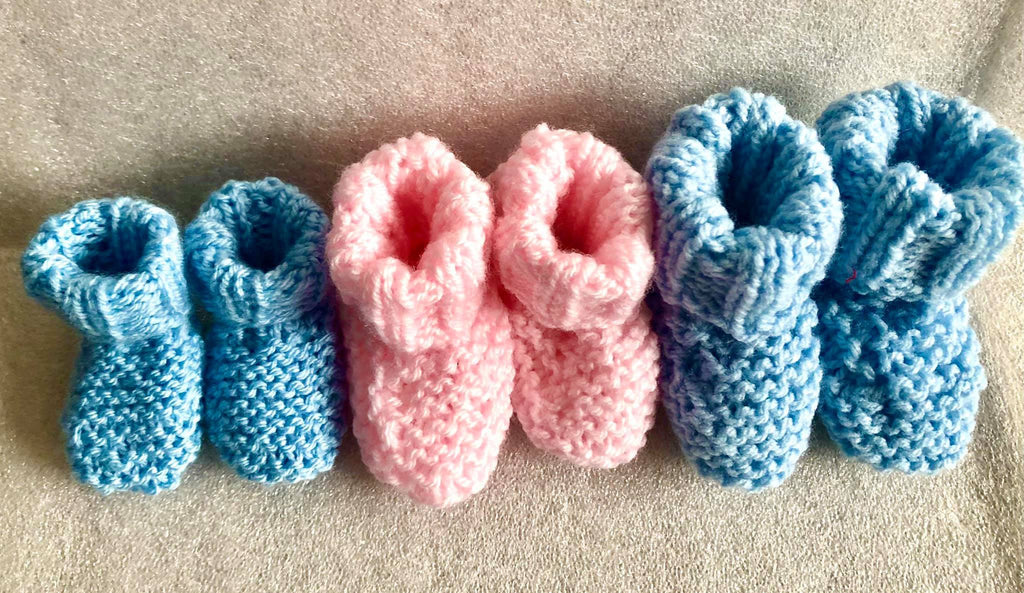 Custom Made Knitted Baby Booties – Handmade Cosy Baby Booties- 0-3 months