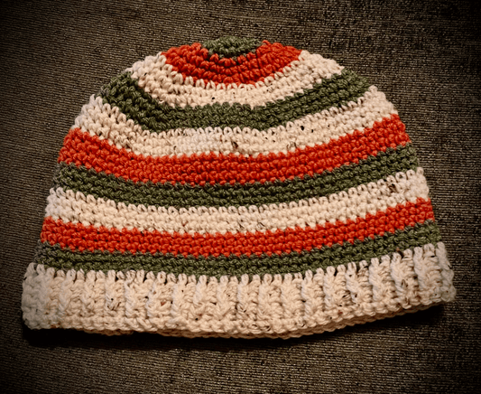 Handmade Crochet Woolly Hat – Cozy Winter Beanie for Warmth & Style - adult medium size - cosy creations 24