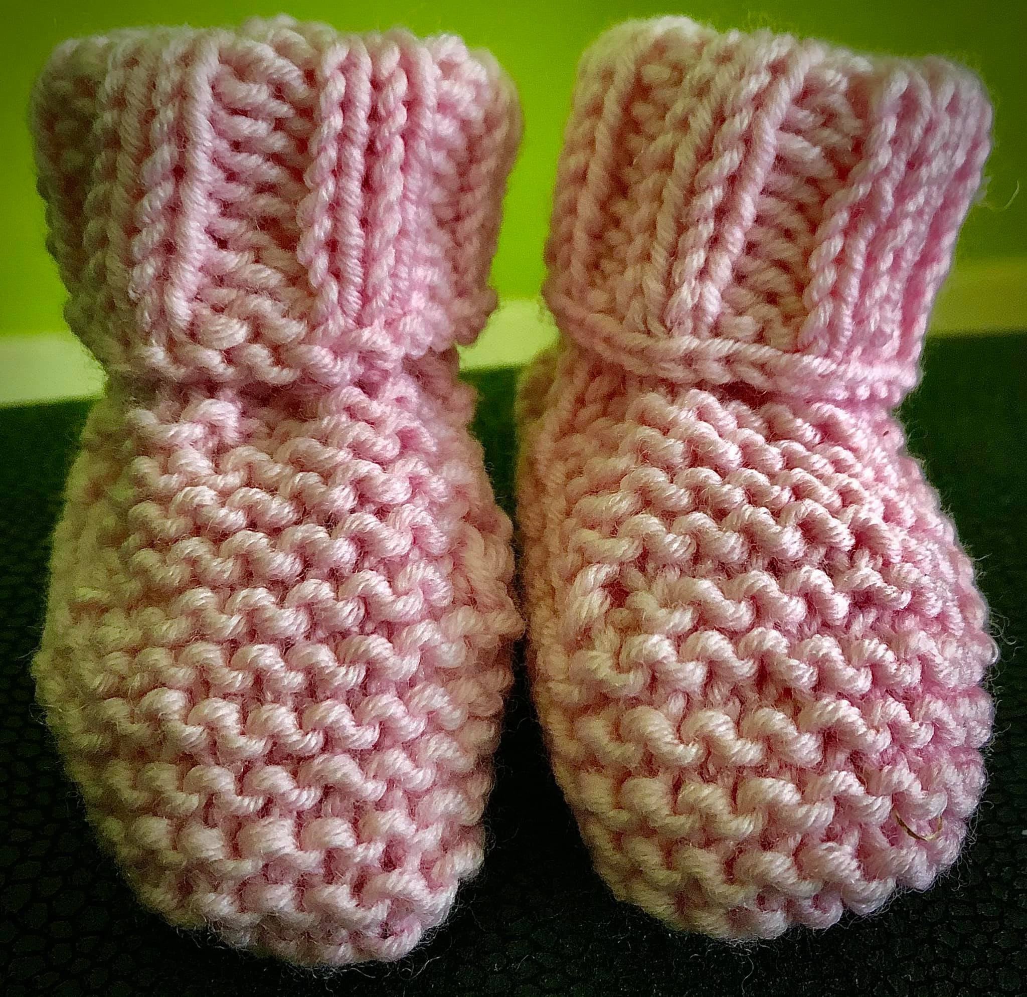 Custom Made Knitted Baby Booties – Handmade Cosy Baby Booties- 0-3 months