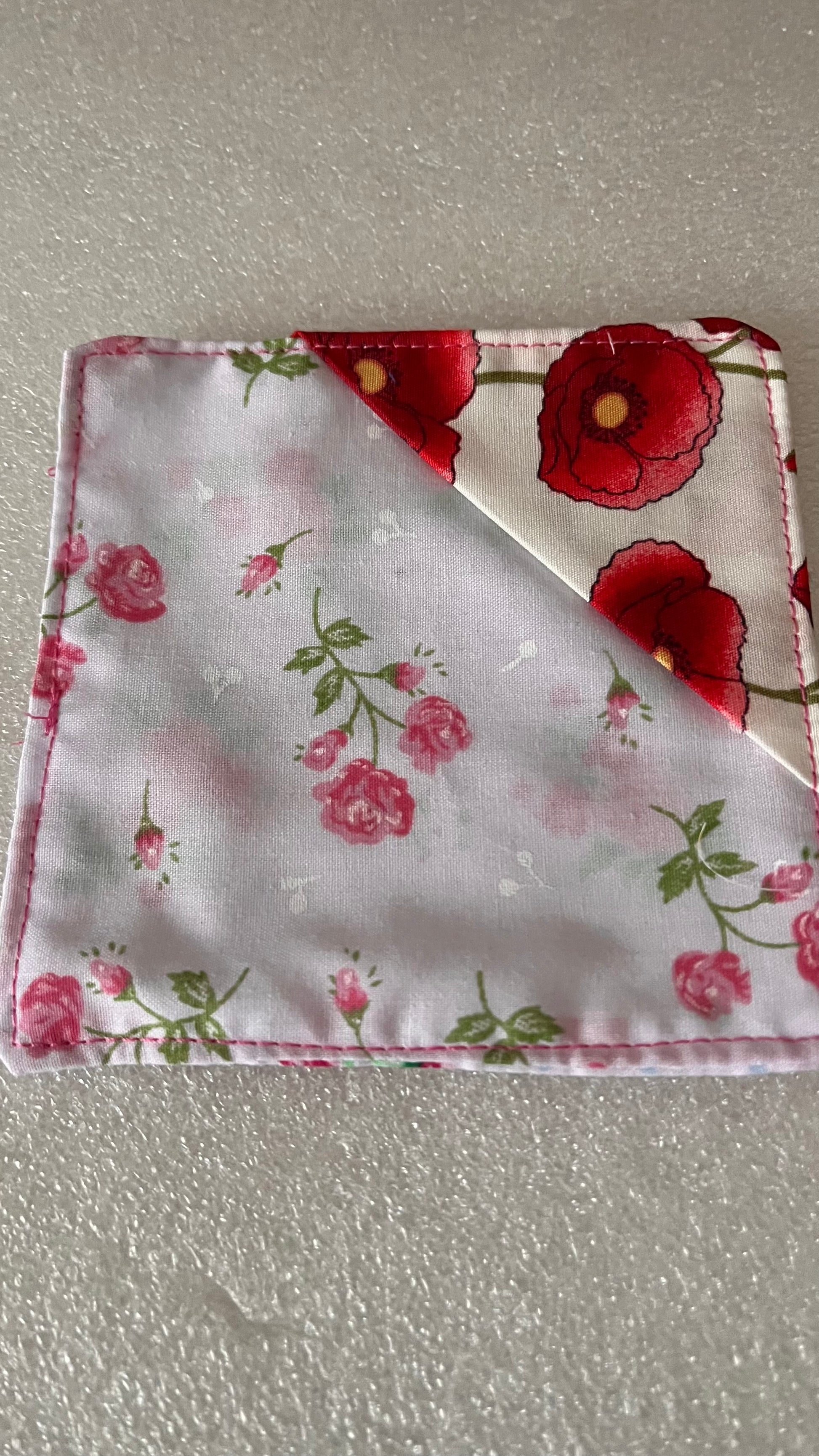 Handmade Fabric Corner Bookmark - Floral Design | Book Lover Gift - cosy creations 24