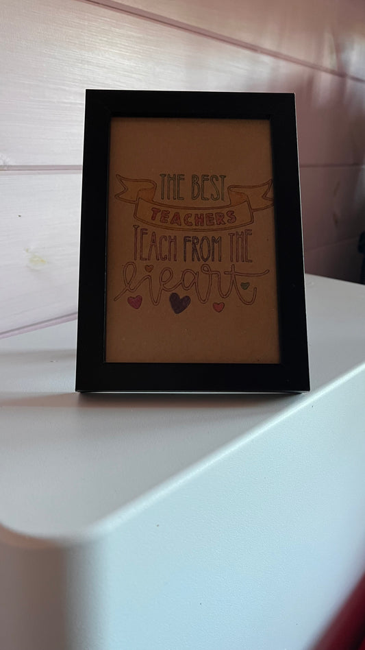 Teacher Appreciation Gift - Handmade Framed Picture | Thank You Gift - cosy creations 24