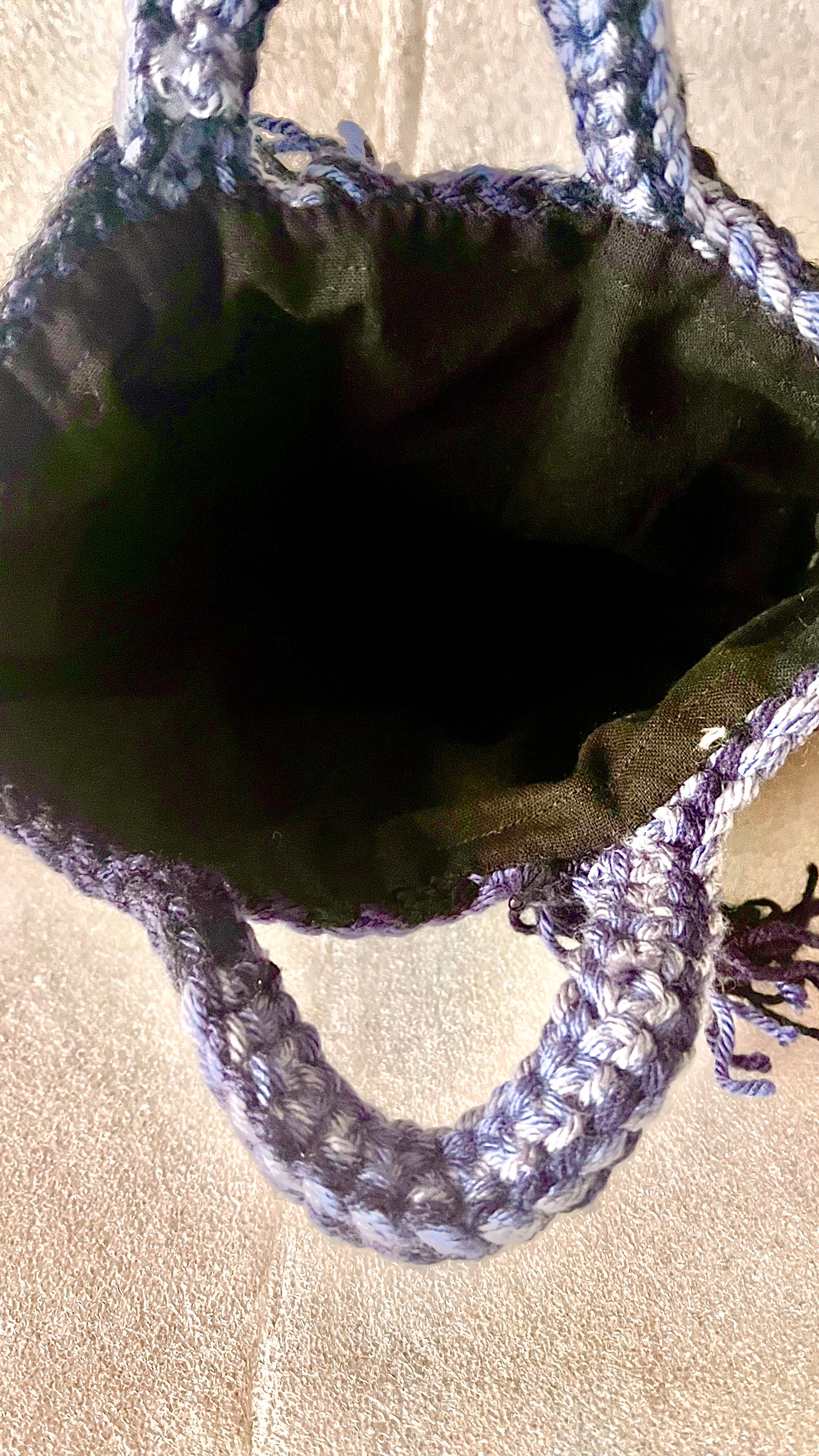 Handmade Wool Handbag – One-of-a-Kind Crocheted Bag from Leftover Wool