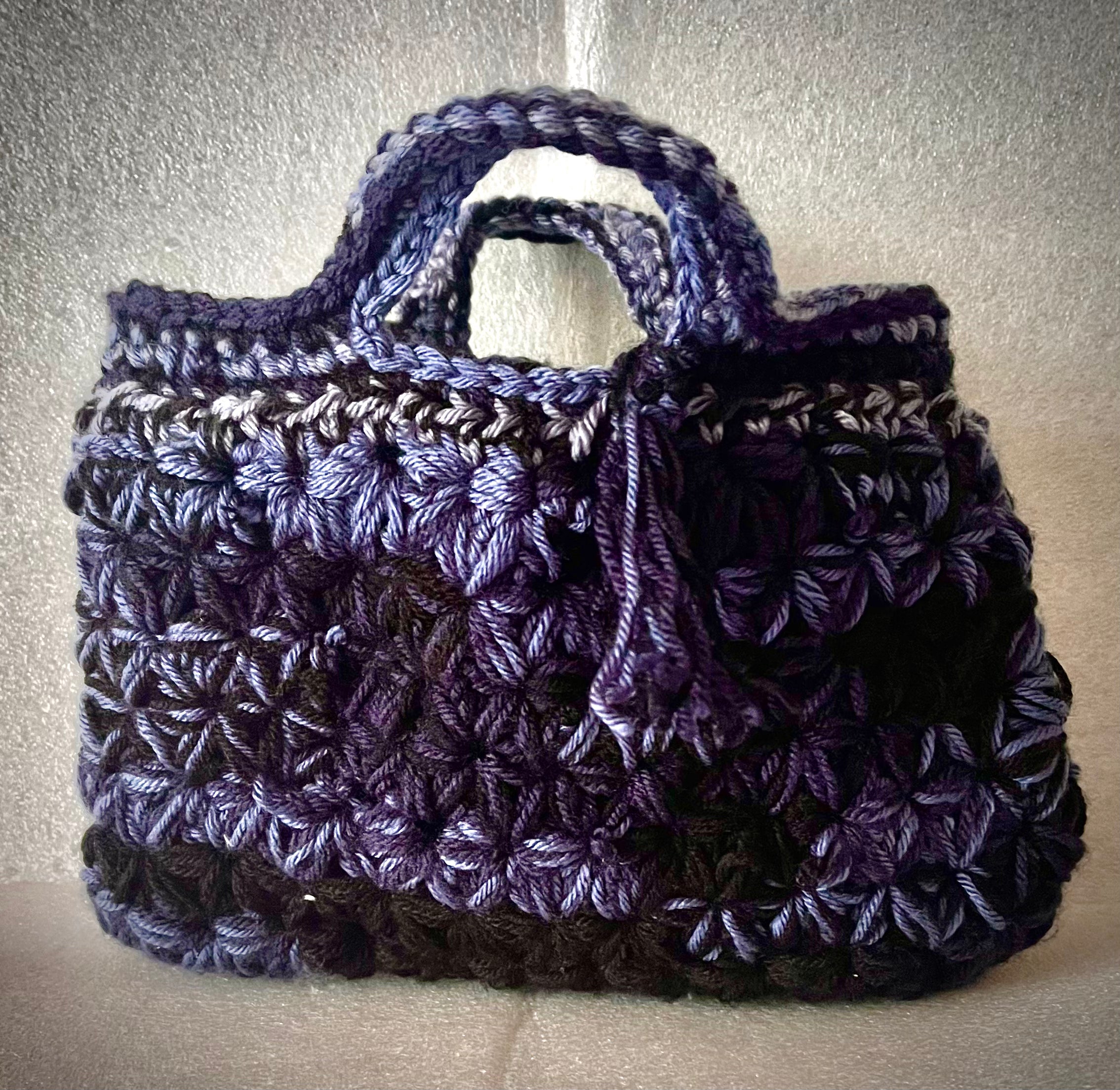 Handmade Wool Handbag – One-of-a-Kind Crocheted Bag from Leftover Wool