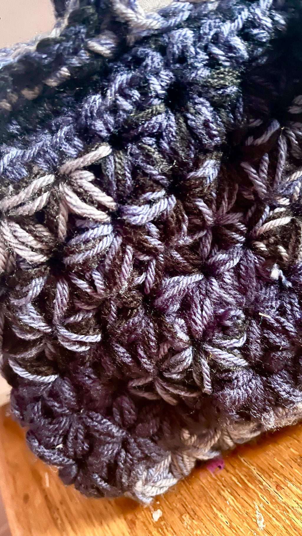 Handmade Wool Handbag – One-of-a-Kind Crocheted Bag from Leftover Wool