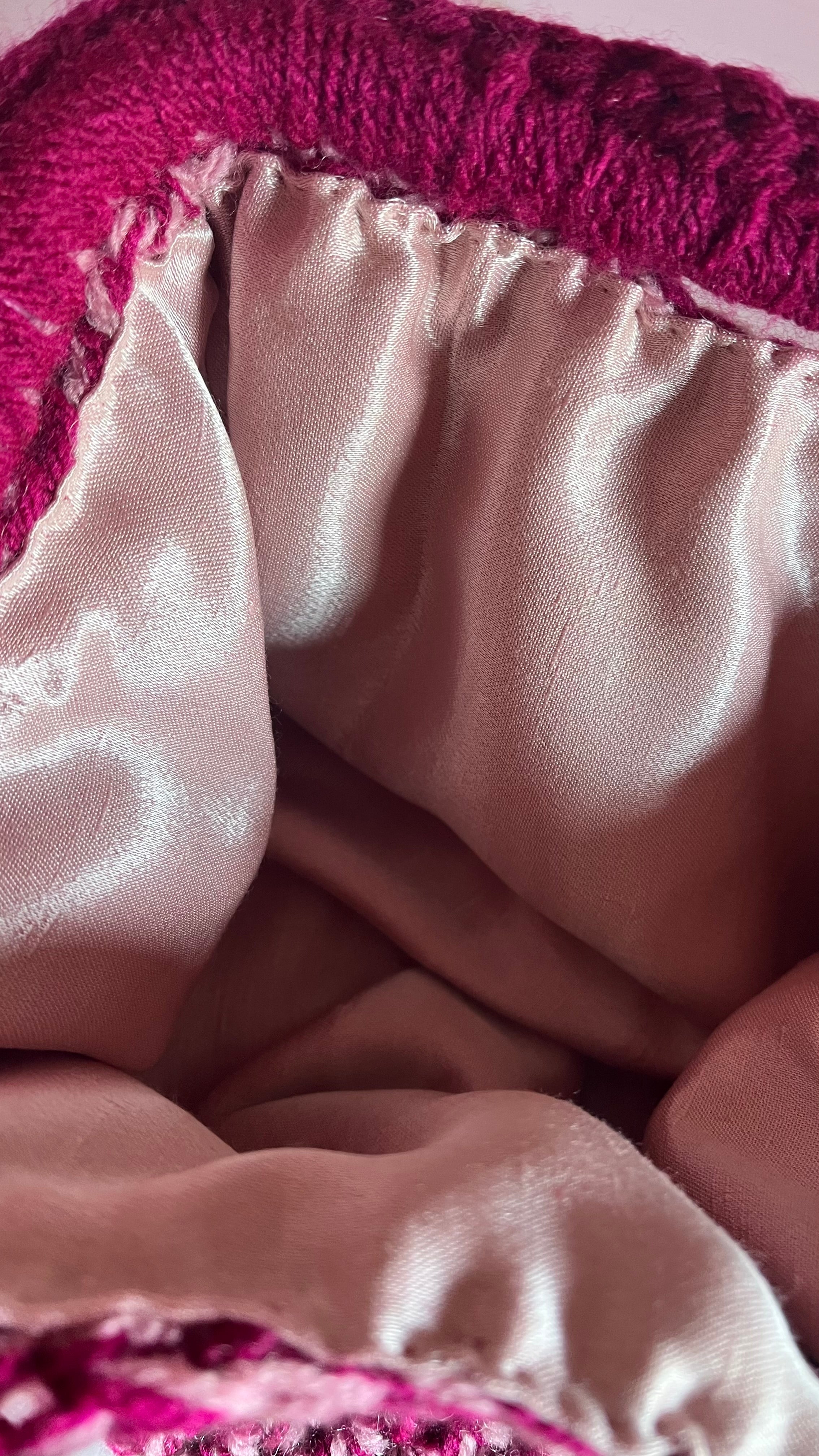 Handmade Crochet Clutch Bag in Berry blush - Handmade Crochet Clutch Bag – Stylish Clutch Bag for Any Occasion UK