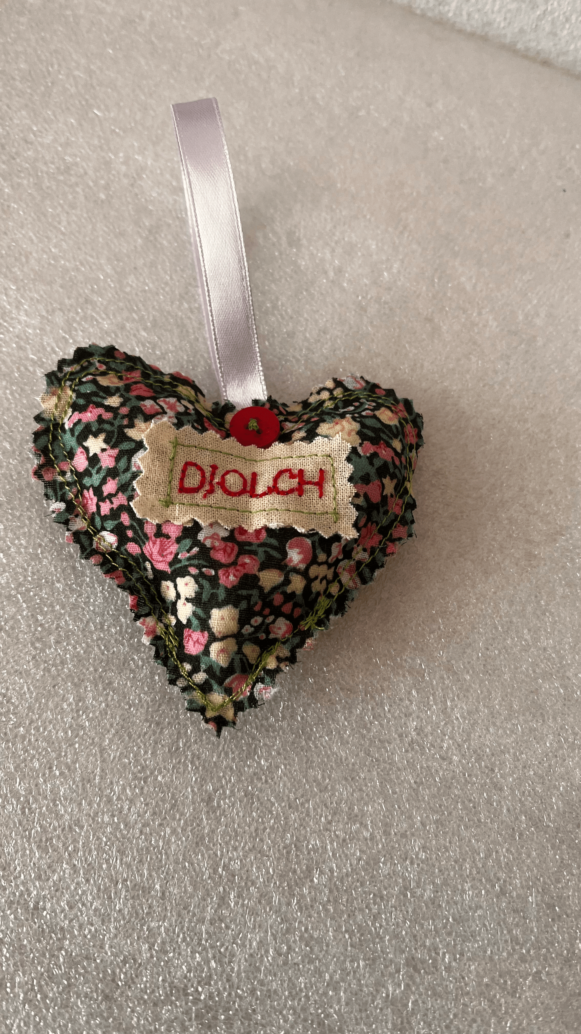 Mini diolch heart - welsh theme gifts - cosy creations 24